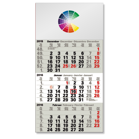 3-Monatskalender für das Folgejahr
